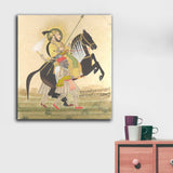 Indian Art Maharana Sangram Singh Riding a Prize Stallion