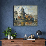 The Windmill on the Onbekende Gracht, Amsterdam by Claude Monet