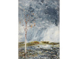 Autumn Landscape Painting Birch autumn by August Strindberg