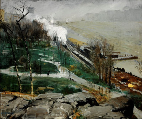 Rain on the River by George Wesley Bellows