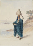 Water carrier on the banks of the Nile by Edouard Castres