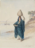 Water carrier on the banks of the Nile by Edouard Castres